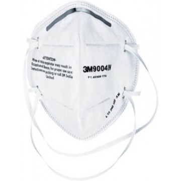 3M 9004IN White Disposable  Dust Respirator Mask - Set of 3 Pcs