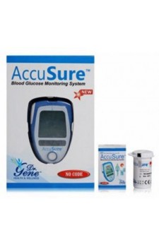 Dr.Gene Accusure Gulcometer with 25 Free Test Strips