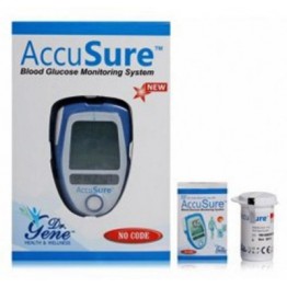 Dr.Gene Accusure Gulcometer with 25 Free Test Strips