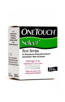 OneTouch Select Gulcometer Test Strips-25 Strips (1x25 PACK)