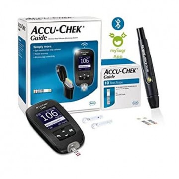 Accu-Chek Guide Glucometer Kit With 10 Test Strips Free