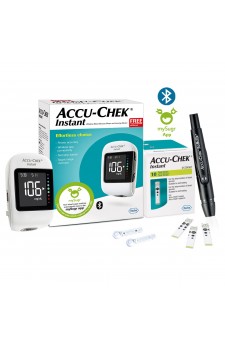 Accu-Chek Instant Wireless Glucometer With Free 10 Test Strips 