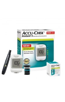 AccuChek Instant S Blood Glucose Meter With Free 10 Test Strips