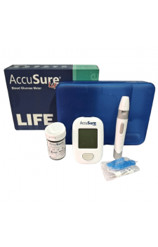 AccuSure Life Glucometer Kit With 50 Strips