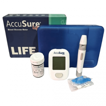 AccuSure Life Glucometer Kit With 50 Strips