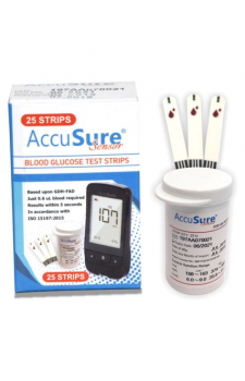 AccuSure Sensor Test Strips 25's Pack