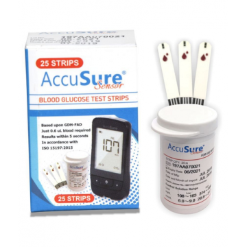 AccuSure Sensor Test Strips 25's Pack