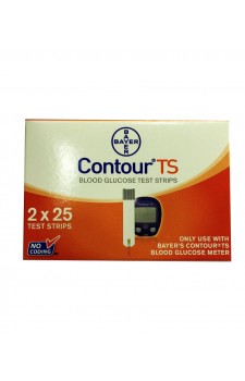 Bayer Contour TS Glucometer Test Strips (2X25) - 50 Strips  