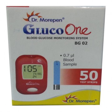 Dr.Morepen GulcoOne MODEL BG02 Blood Glucose Test Strips-25 Strips (1X25 Pack)