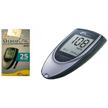 Dr.Morepen  GulcoOne BG03 Test Strips 25 Strips (1X25Pack) + One piece of BG03 Gulcometer Only