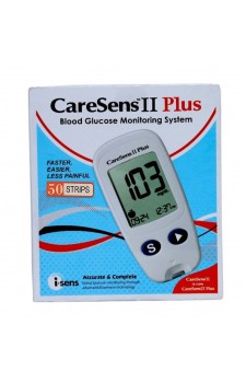 Caresens-II Plus Glucometer with Free 50 Test Strips