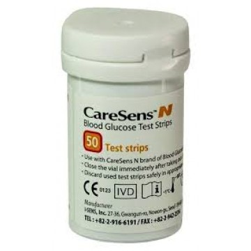 Caresens-N Test Strips 50 Strips Vial (Without Outer Box)