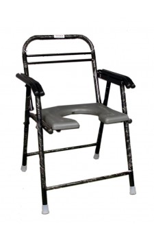 Commode Chair with Pot Folding
