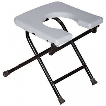 Commode Stool with Plastic Pot (Folding)