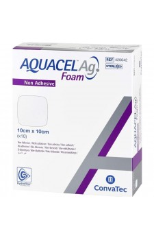 ConvaTec Aquacel Ag Foam Non Adhesive Dressing (10cm x 10cm)
