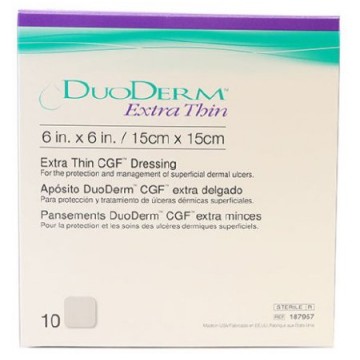 ConvaTec DuoDERM Extra Thin CGF Dressing (6 x 6 Inches) - 10 Pcs Box, Ref # 187957