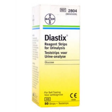 Bayer Diastix Reagent Strips For Urinalysis - 50 Strips