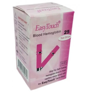 EasyTouch Hemoglobin Blood Test Strips - 25 Strips Pack