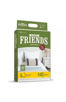 Friends Classic Underpads 60 X 90 cm, Super Absorbent Polymer & Soft Surface (10 Pcs/Pack)