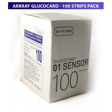 Glucocard 01 Sensor 100 TestStrips For Glucocard Arkray Gulcometer (2x50 Pack)