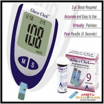 Gluco Chek Gulcometer With Free 10 Test Strips