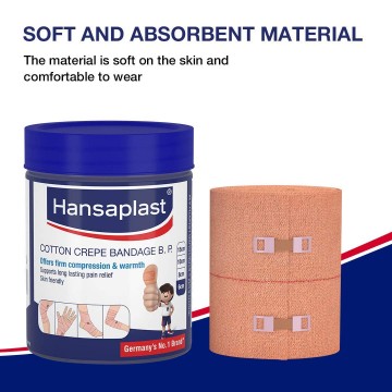 Hansaplast Cotton Crepe Bandage B.P. 6cm X 4m.