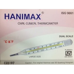 Hanimax Oval Clincial Thermometer (Box of 10)