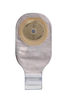Hollister Moderma Flex One-Piece Drainable Ostomy Bag 28401 (15-65 x 75 mm Oval flat) – Flat SoftFlex Barrier, Lock 'n Roll Closure, Filter