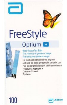 Freestyle Optium Blood Gulcose Test Strips 100 Strips (1X100 Each strip individual PACK )