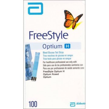 Freestyle Optium Blood Gulcose Test Strips 100 Strips (1X100 Each strip individual PACK )