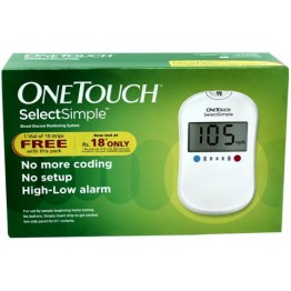 Jhonsons & Jhonsons One Touch Select Gulcometer With Free 10 Strips