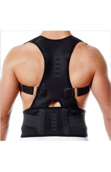 Real Posture Support Brace Belt (Black) For Men & Women 