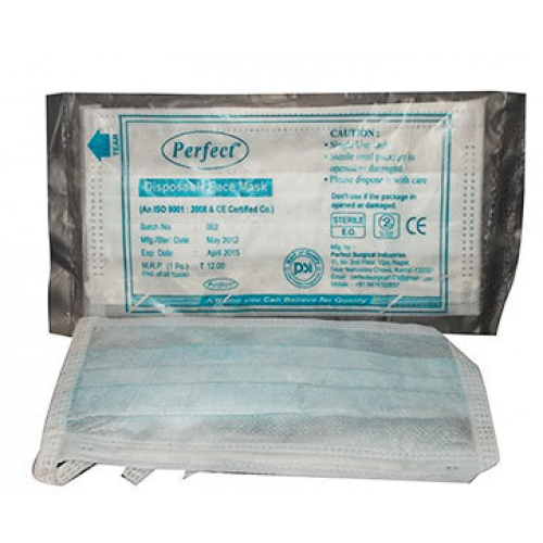 Perfect Disposable Face Mask Tie 3 Ply (Single Pack) 50 Pieces Box