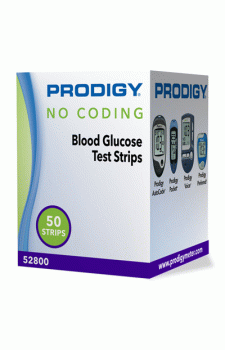 Prodigy No Coding Gulcometer Test Strips - 50 Strips Pack