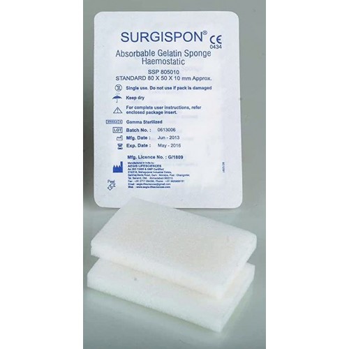 SURGISPON Absorbable Hemostatic Gelatin Sponge For Surgical Use 1 Piece Buy Online at best