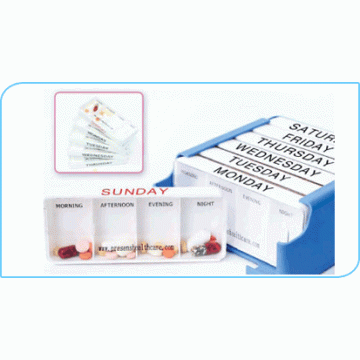 Presens TabOrg Tablet/Pill/Medicine Storage Box & Organiser (For a Week & 4 Times a Day)