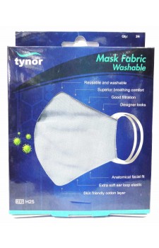 Tynor Mask Fabric Washable (Pack of 3 Pieces) - Plain