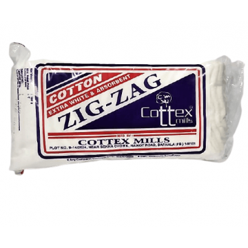 Cottex Mills Extra White & Absorbent Zig-Zag Cotton (100gm)