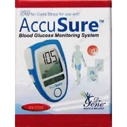Dr.Gene Accusure Glucometer Test Strips - 50 Strips (1X50 Pack)
