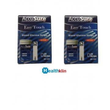 Accusure Easy Touch Strips 100  Strips (2X50 Pack)
