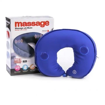 Neck Massager Cushion Pillow With Music Player  (Mp3 Ready) - Multicolor 