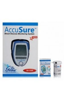 Dr.Gene Accusure Gulcometer with 25 Free Test Strips