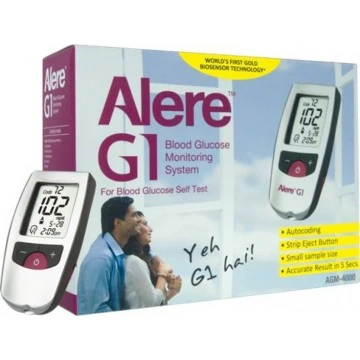 Alere G1 Sugar Meter (Gulcometer)  with 50 Strips