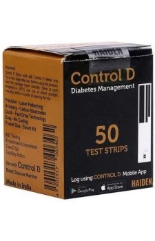 Control D Glucometer Test Strips - 50 Strips Pack