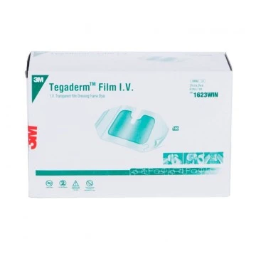 3M Tegaderm Film I.V. Transparent Film Dressing (1623WIN) - Box of 100 Pieces