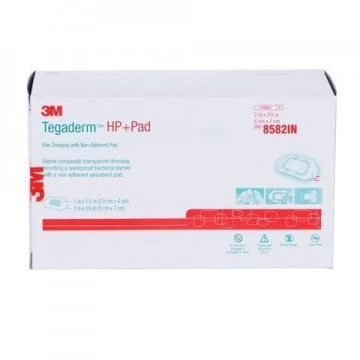 3M Tegaderm HP+Pad Film Dressing (8582IN) - Box of 50 Pieces