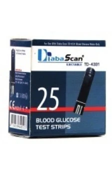 DiabaScan Gulcometer Test Strips 25 Strips (1x25 Pack)