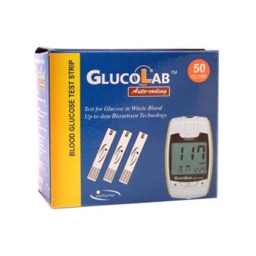 GlucoLab Auto Coding Blood Glucose Test Strips (50 Strips)