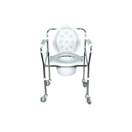 Karma Folding Commode With Wheels - Rainbow 5