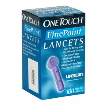 OneTouch Fine Point Sterile 100 Lancets